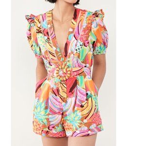 FARM Rio Fruit Salad Belted  Romper